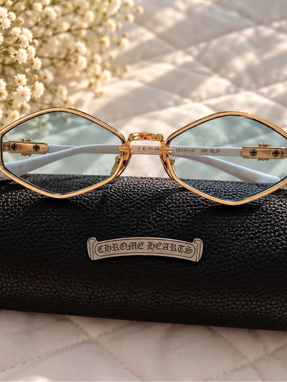 Chrome Hearts Nip Slip Sunglasses -Rare Gold/White Unisex